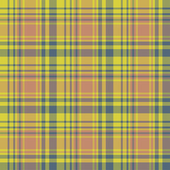 Plaid seamless pattern. Vector background of textile ornament. Flat fabric design.