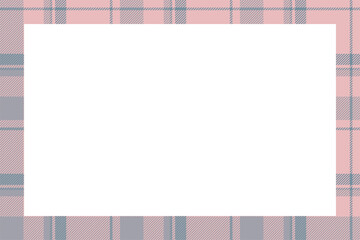 Vintage frame vector. Scottish border pattern retro style. Tartan plaid ornament.