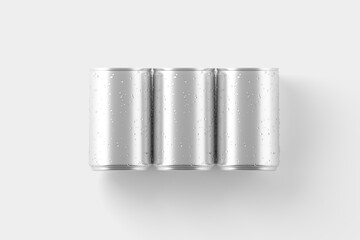 150ml Soda Can White Blank 3D Rendering Mockup