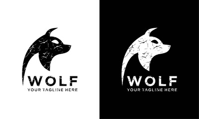 head wolf logo vector