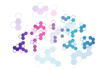 Illustration hexagon for science, technology, and medical concept. Design a digital abstract molecule. Health DNA. Genetic medical vector illustration.