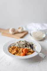 Sweet Apricot Chicken, Carrots, Basmati and Wild Rice
