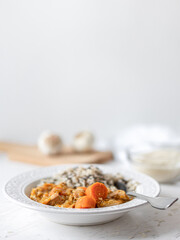 Sweet Apricot Chicken, Carrots, Basmati and Wild Rice