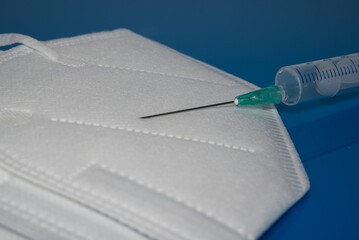 medical masks and vaccinations against covid-19