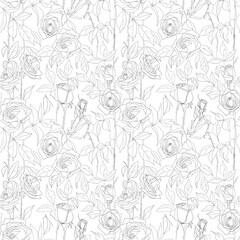 Fototapeta na wymiar Rose pattern, this picture can be inserted several times.