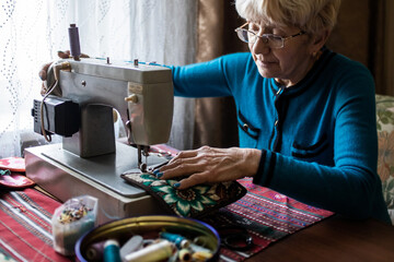 woman sewing