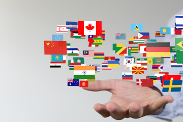 International world flag 3d digital