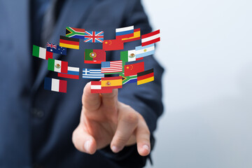 international counties flags - 3D realistic.