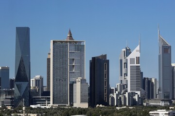 Fototapeta na wymiar beautiful landscape of a big city with skyscrapers