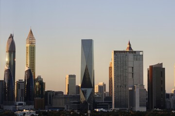 Fototapeta na wymiar beautiful landscape of a big city with skyscrapers