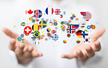 International world flag 3d digital