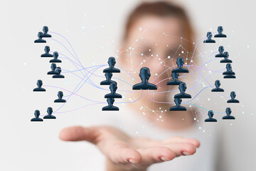 hierarchy connection team group 3d