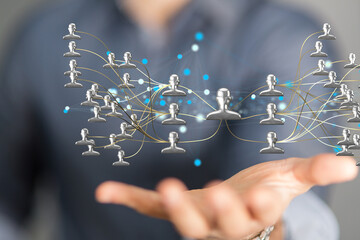 hierarchy connection team group digital
