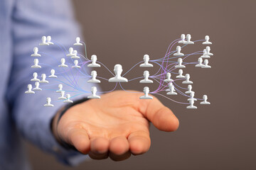 hierarchy connection team group digital