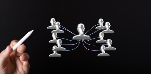 hierarchy connection team group digital