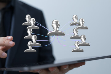 hierarchy connection team group digital