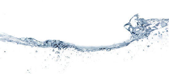 Water splashes on white background.