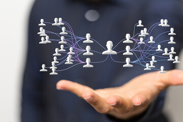 hierarchy connection team group digital