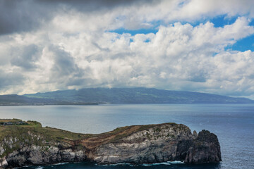  Amazing atlantic ocean view with rocks of Sao Miguel island