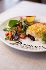 
Fish under cheese