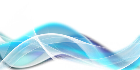 
Abstract blue wave background with halftone