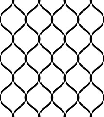 Fototapeta premium Vector geometric seamless pattern.Modern geometric background with curly tiles.