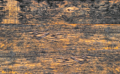 Old wood board texture background. Dark old wooden plank texture background top view.