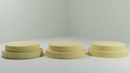 3d rendering podium for product placement