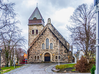 Fototapeta na wymiar Norway, in the city of Alesund the Church More og Romsdal.