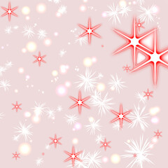 red stars and white snowflakes on a light background