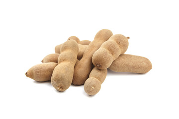 Tamarind fruit isolated on white background