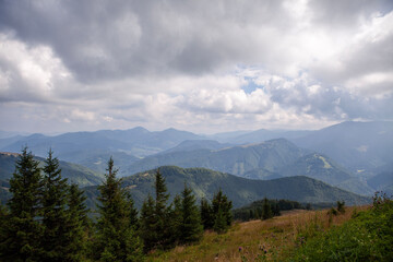 clouds over the mountains