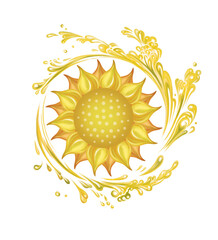 sunflower oil production concept