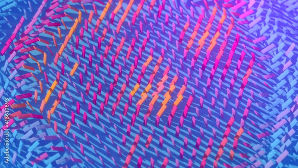 Poster abstract background of colorful rotating rectangles. the color changes depending on the angle of rot