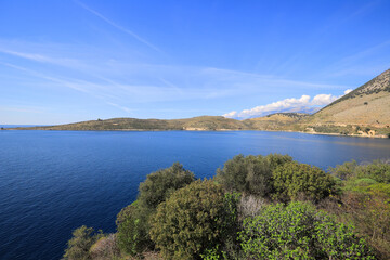 Fototapeta na wymiar Beautiful sea view of the Ionian Sea