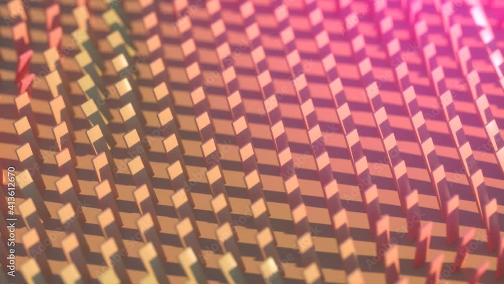 Poster abstract background of colorful rotating rectangles. the color changes depending on the angle of rot