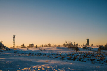 sunset in the mountains