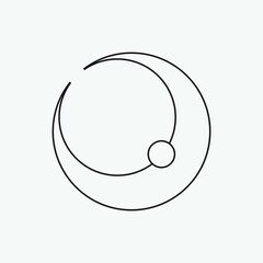 Abstract logo concept round vector hug person moon