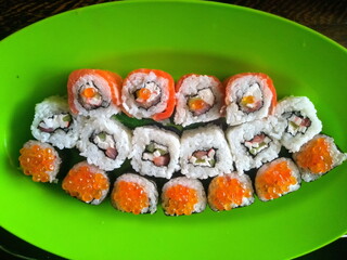 sushi on a plate