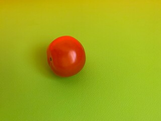 red tomato green background color