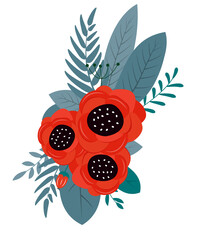 Spring and Summer flowers bright background. Can be used  for birthday cards, Happy March 8, Mother's Day poster. Vector Illustration EPS10