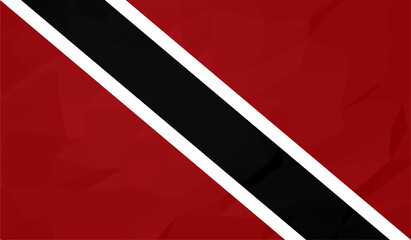 Trinidad and Tobago vector grunge flag isolated on white background.