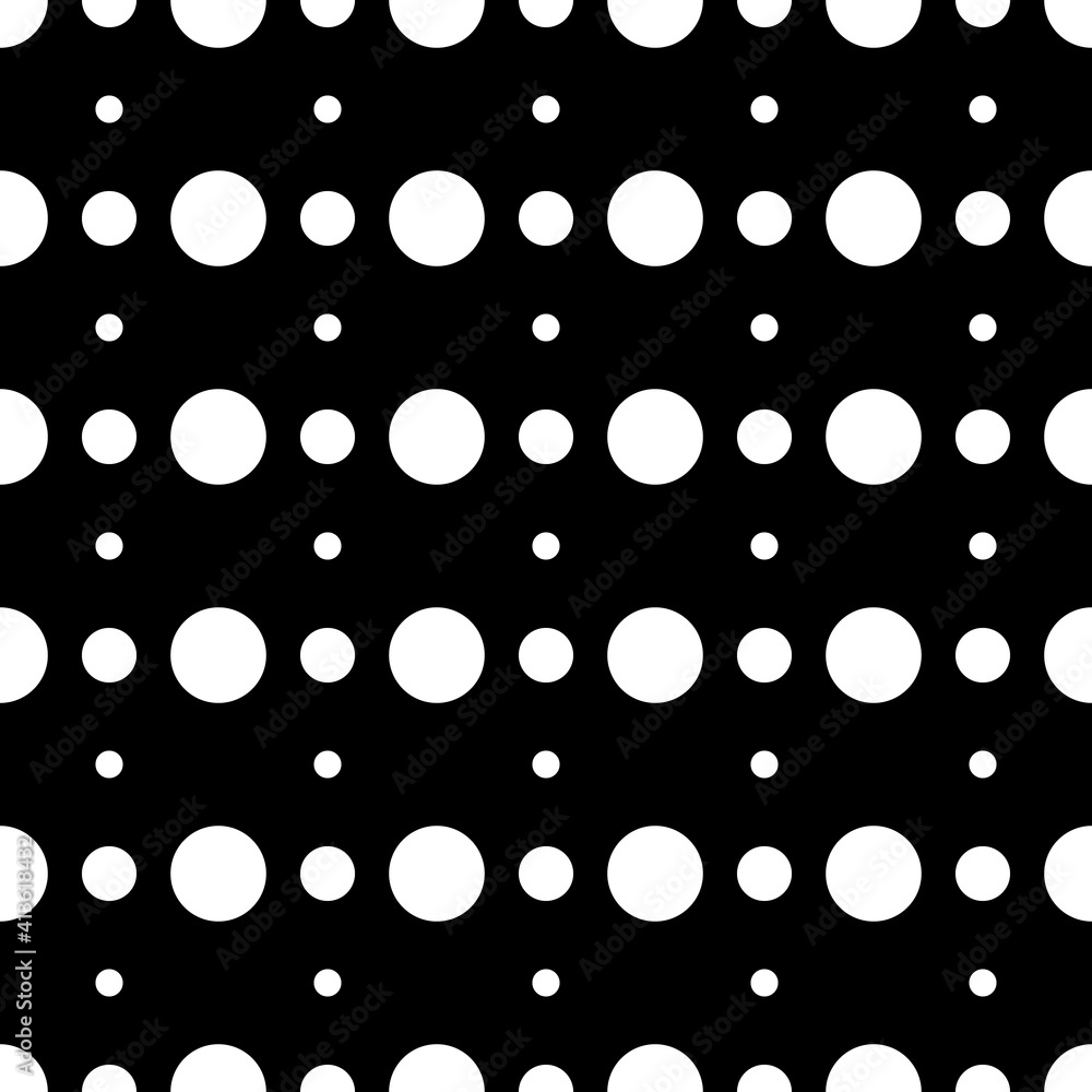 Poster Circles Vector. Black background vector pattern. Vector pattern circles.