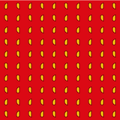 Strawberry Pattern. Vector pattern strawberry. Red Yellow colors.