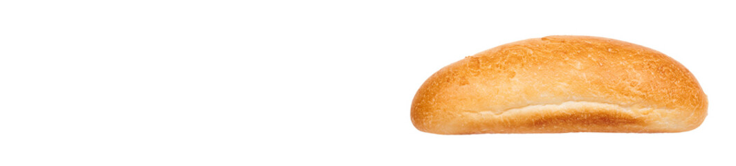Fresh bun isolated on white background.