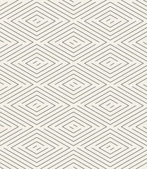 Vector seamless pattern. Modern stylish texture. Repeating geometric tiles. Linear grid with striped diamonds.