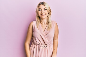 Obraz premium Young caucasian woman wearing casual clothes with a happy and cool smile on face. lucky person.