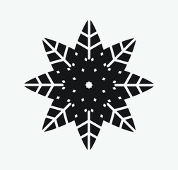 Star snowflake symbol illustration vector