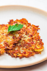 still life of potato pancakes