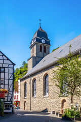Obraz premium Stadtkirche, Monschau, Eifel, Deutschland 